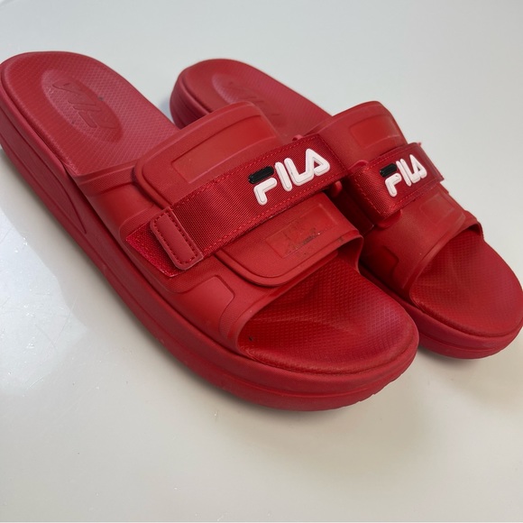 Man slippers red FILA size 9 - Picture 4 of 4